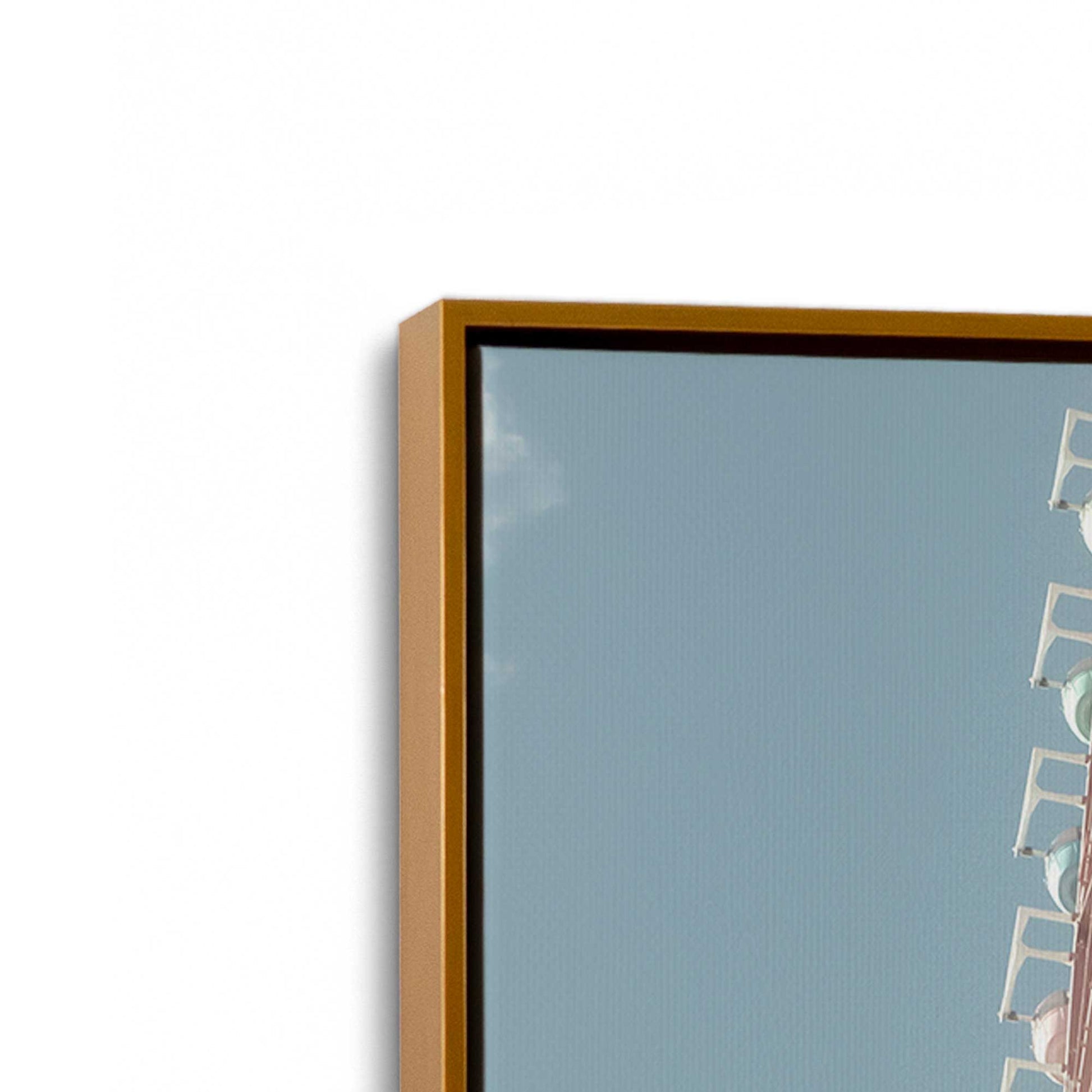 [Color:Polished Gold], Picture of art in a Polished Gold frame at an angle
