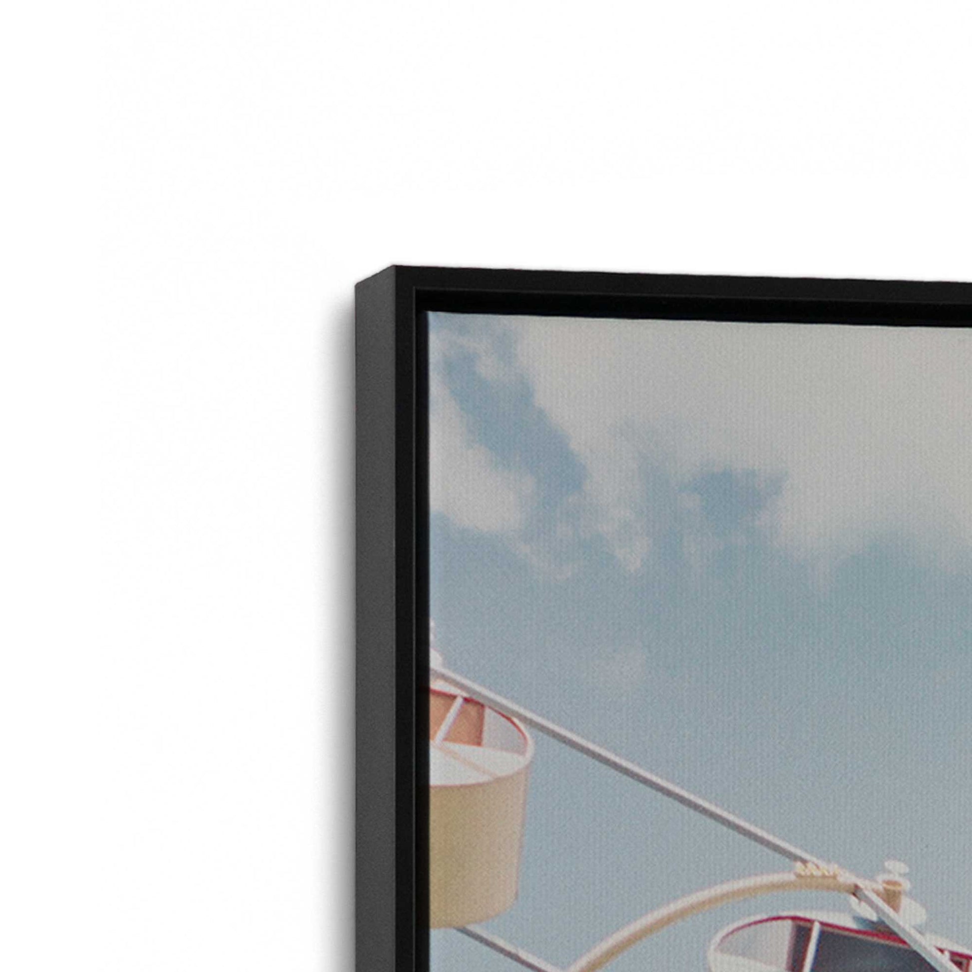 [Color:Satin Black], Picture of art in a Satin Black frame at an angle