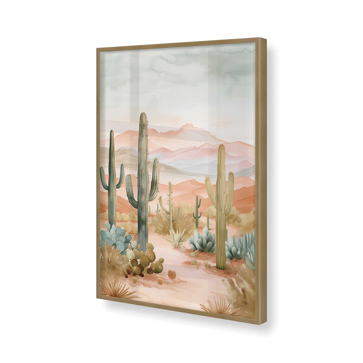[Color:Brushed Gold], Picture of art in a Brushed Gold frame of the corner