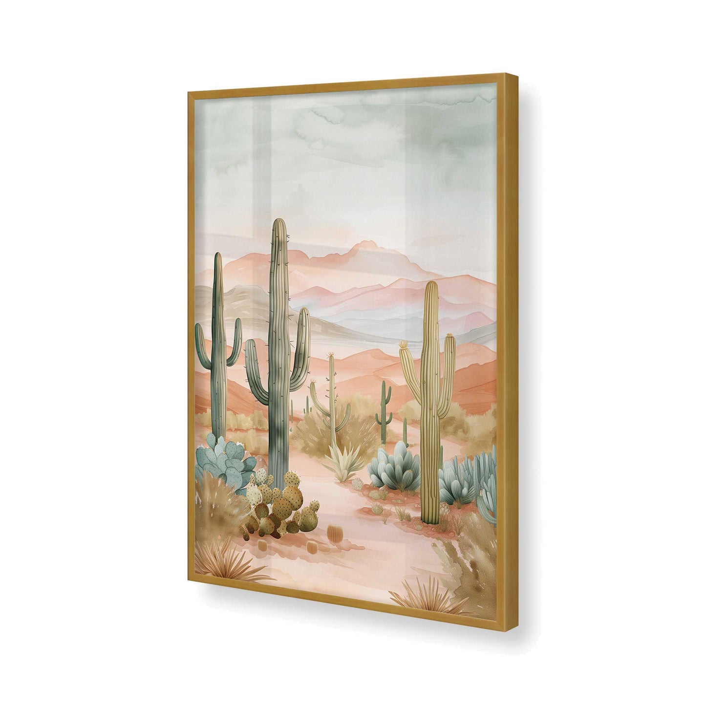 [Color:Polished Gold], Picture of art in a Polished Gold frame of the corner