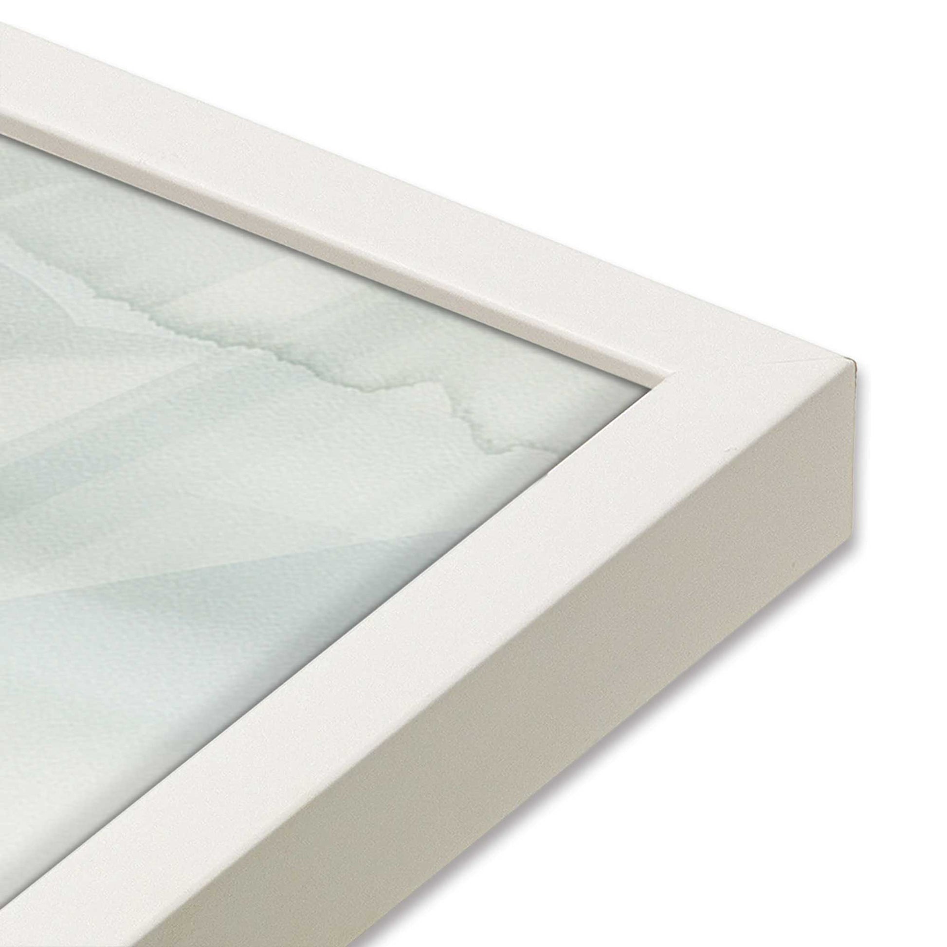 [Color:Opaque White], Picture of art in a Opaque White frame at an angle