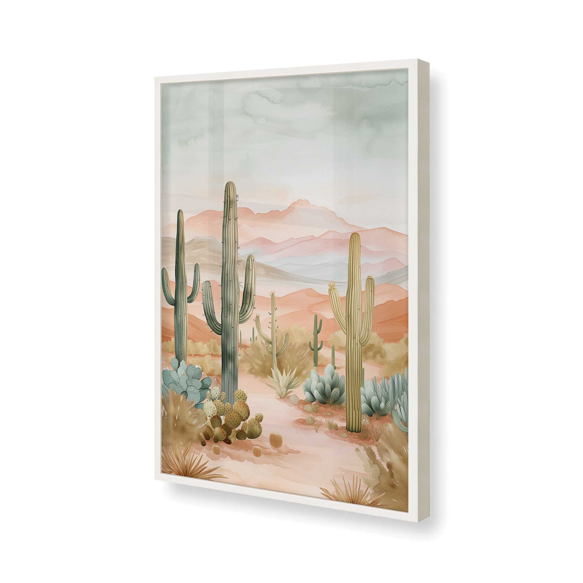 [Color:Opaque White], Picture of art in a Opaque White frame of the corner