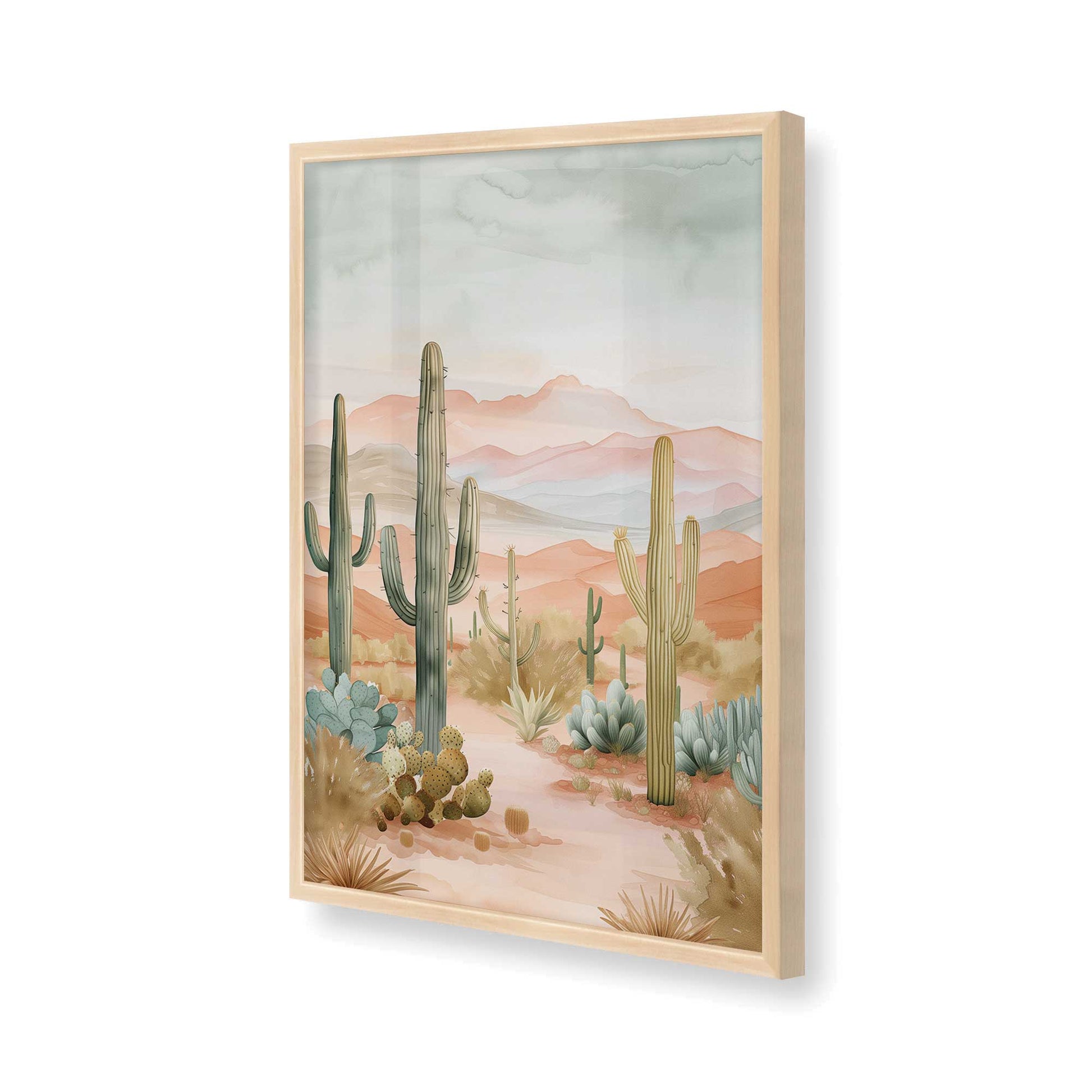 [Color:Raw Maple], Picture of art in a Raw Maple frame of the corner