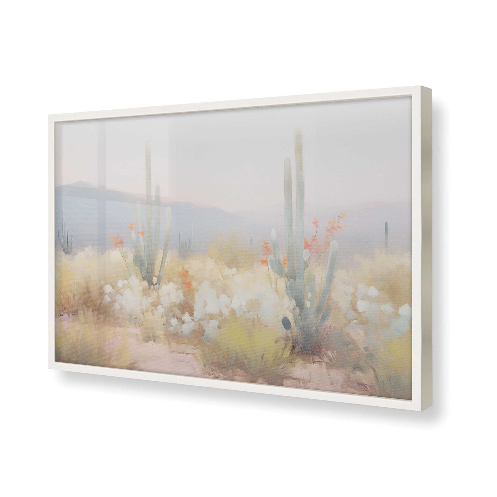 [Color:Opaque White], Picture of art in a Opaque White frame of the corner