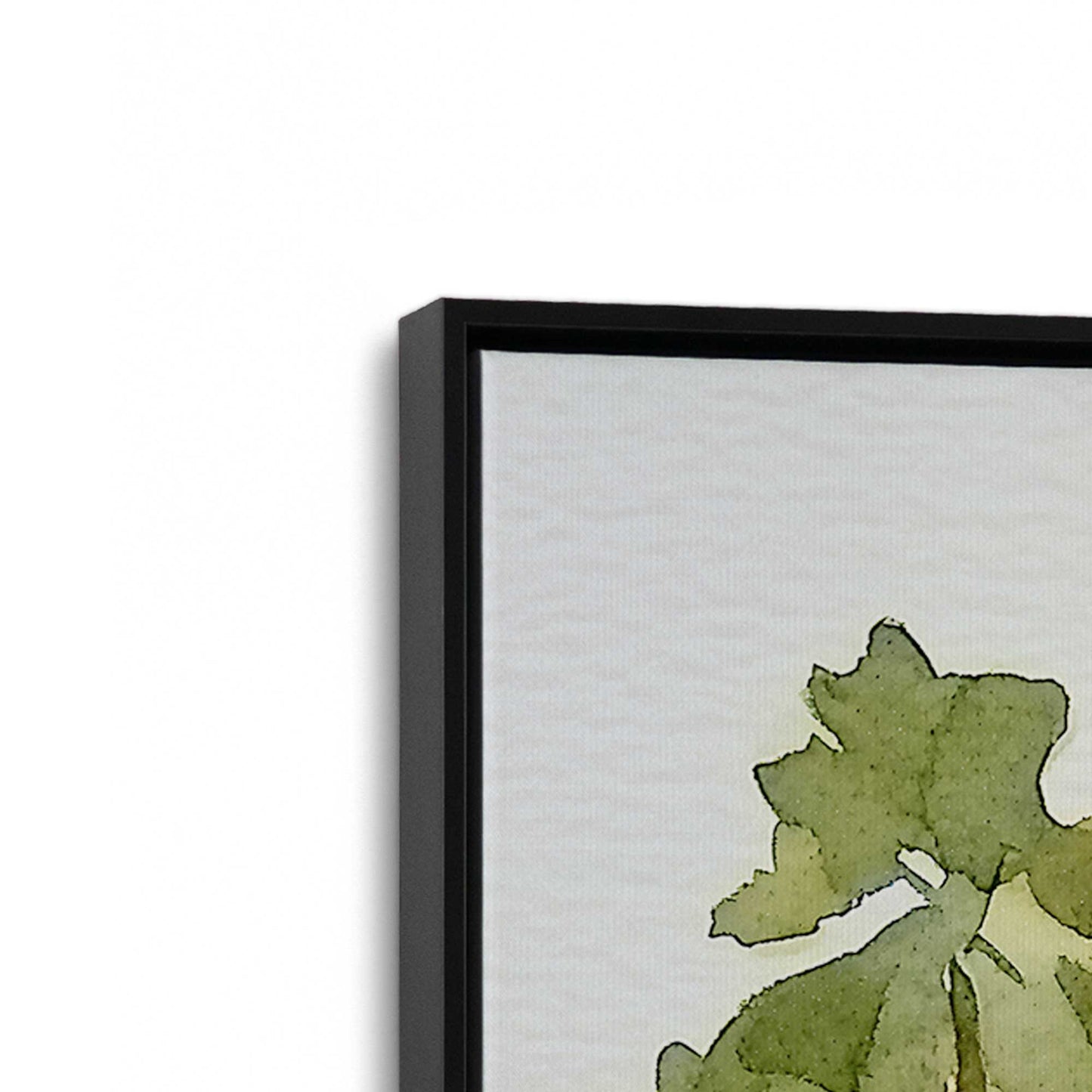 [Color:Satin Black], Picture of art in a Satin Black frame at an angle