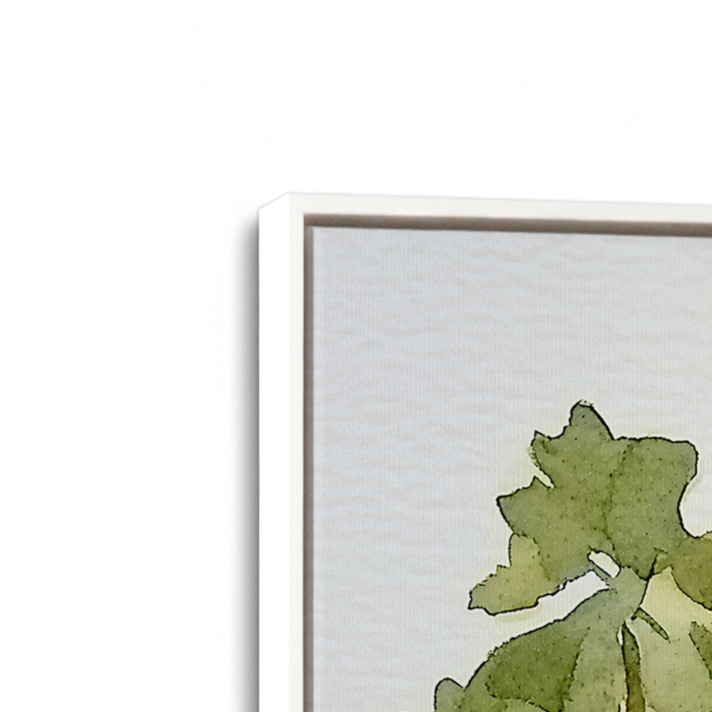 [Color:Opaque White], Picture of art in a White frame at an angle