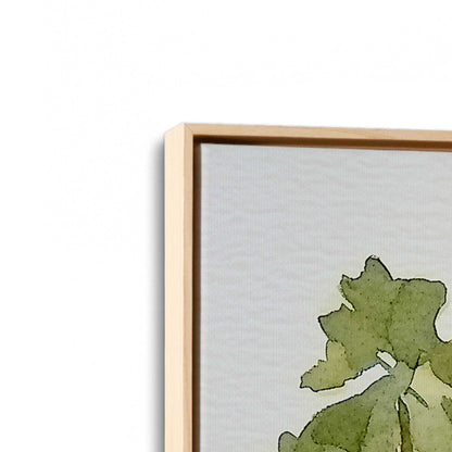 [Color:American Maple], Picture of art in a American Maple frame at an angle