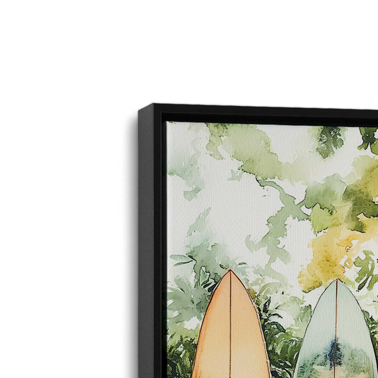 [Color:Satin Black], Picture of art in a Satin Black frame at an angle