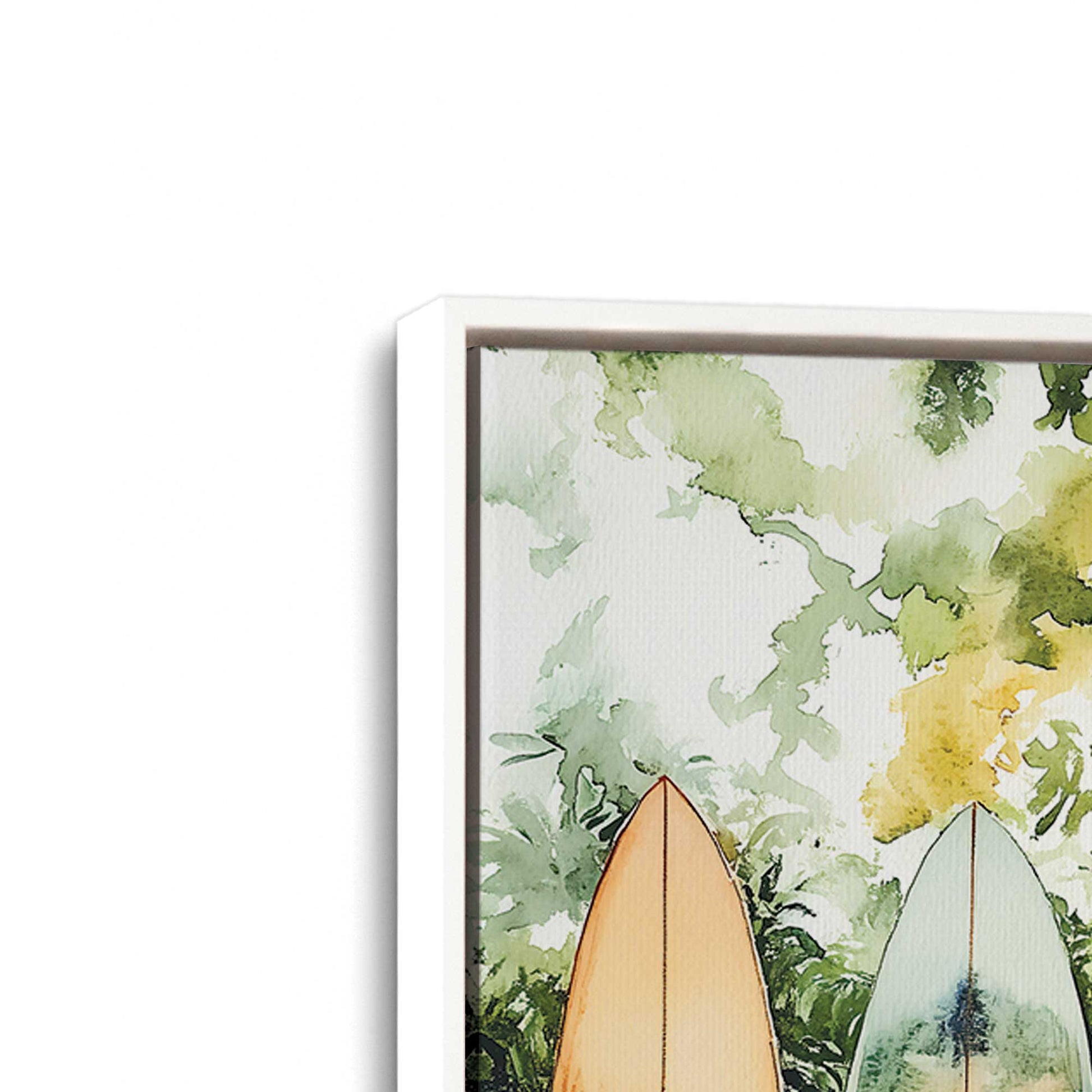 [Color:Opaque White], Picture of art in a White frame at an angle