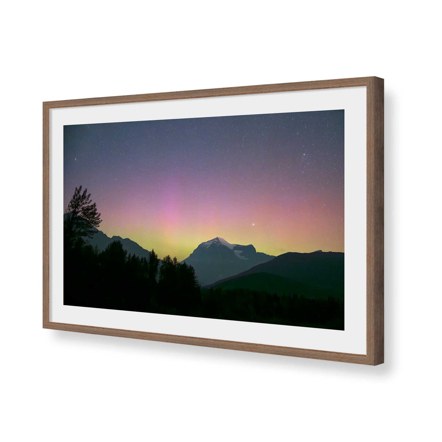 [Color:Walnut], Picture of art in a Walnut frame of the corner