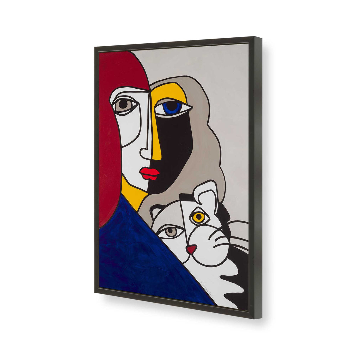 [Color:Satin Black], Picture of art in a Satin Black frame of the corner