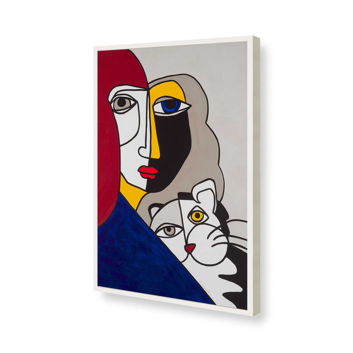 [Color:Opaque White], Picture of art in a Opaque White frame of the corner