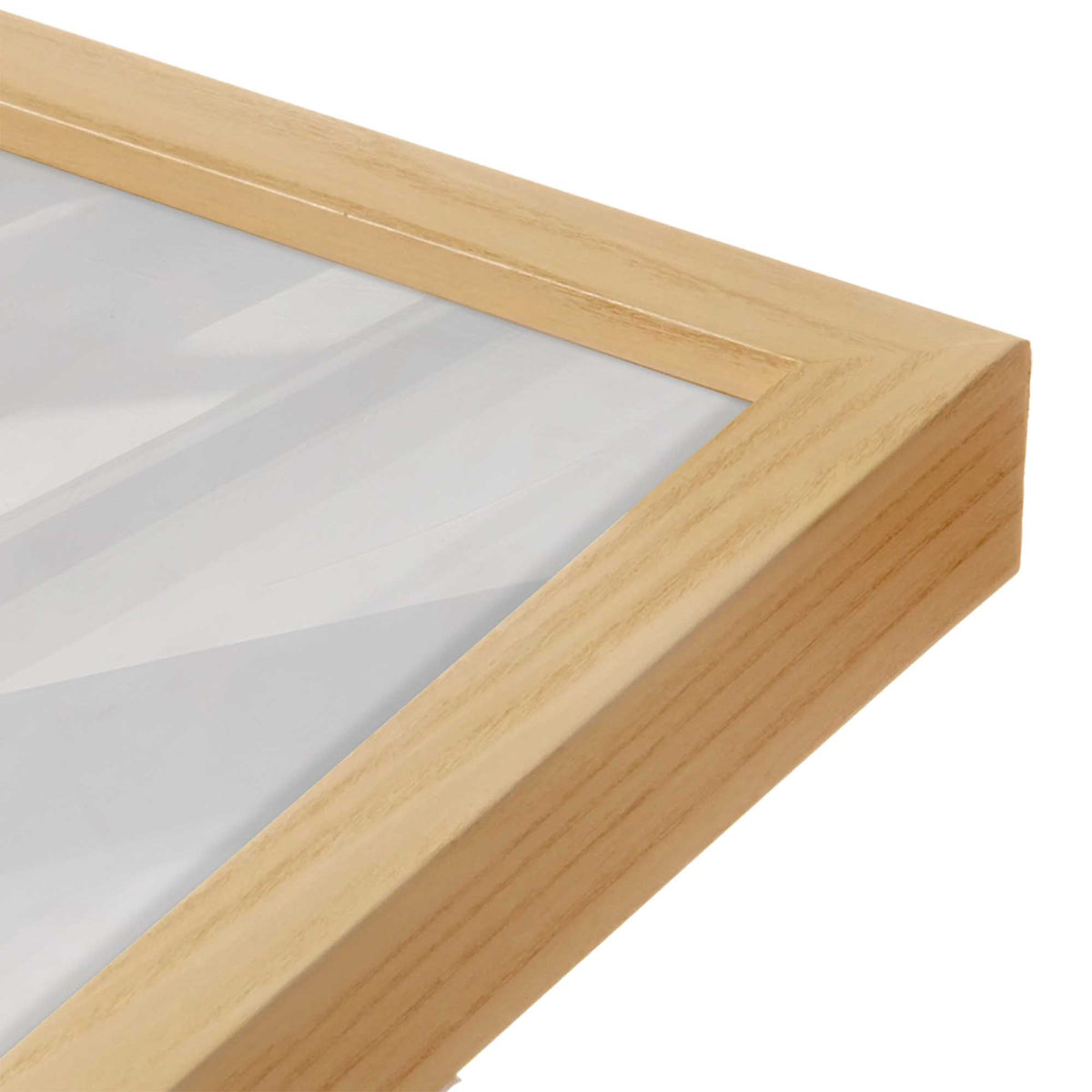 [Color:American Maple], Picture of art in a American Maple frame at an angle
