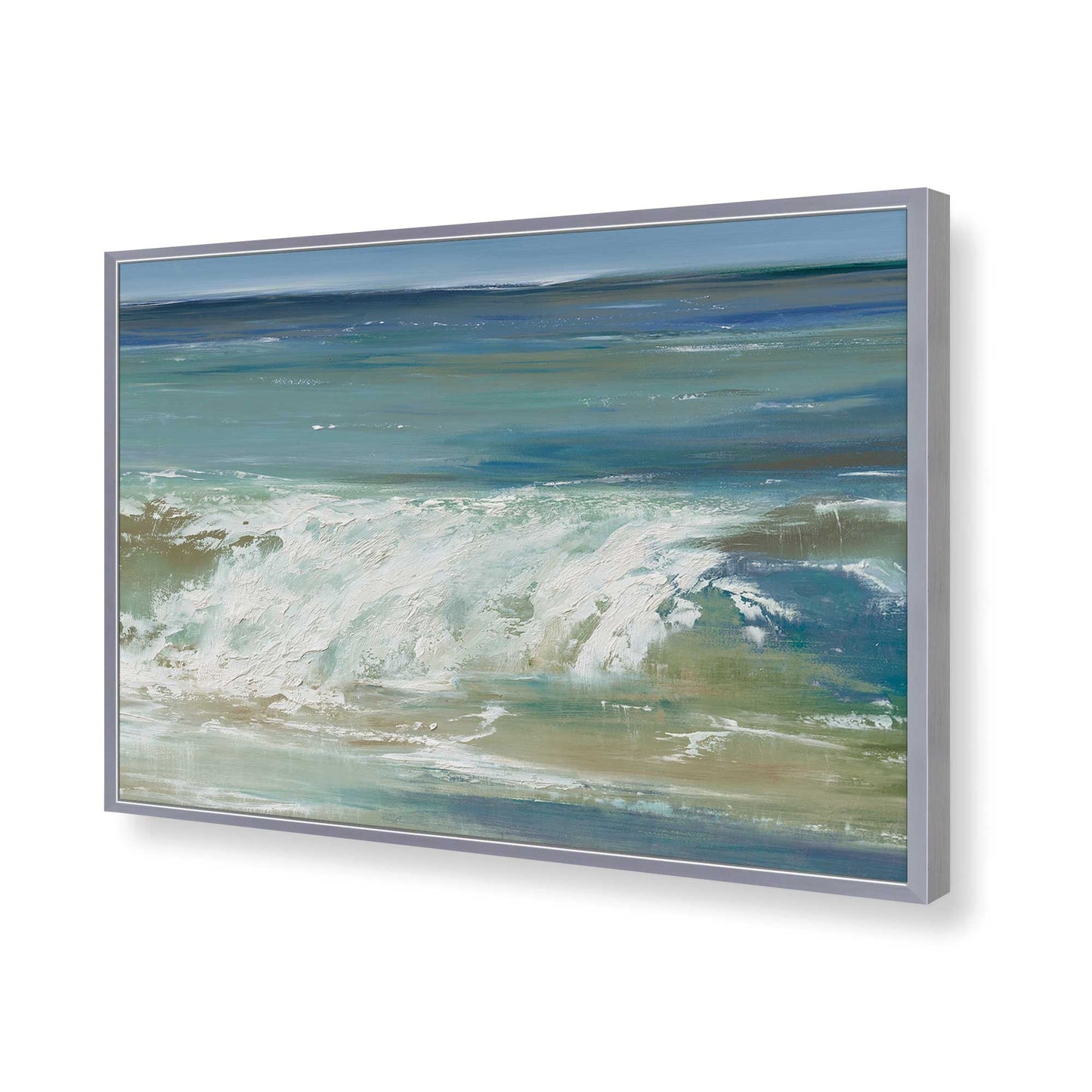 [Color:Polished Chrome], Picture of art in a Polished Chrome frame of the corner