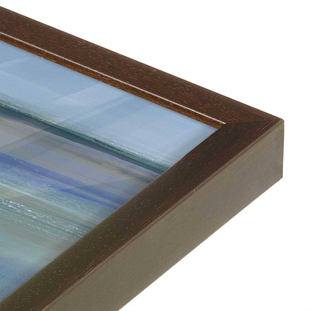 [Color:Brown], Picture of art in a Brown frame at an angle