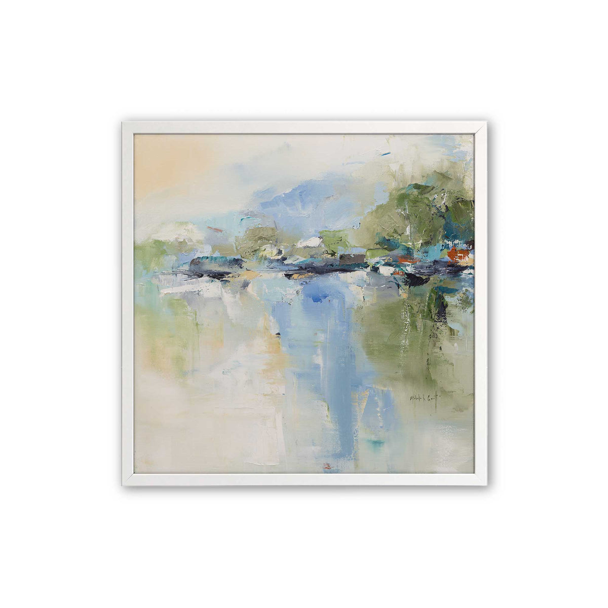 [Color:Opaque White], Picture of art in a Opaque White frame