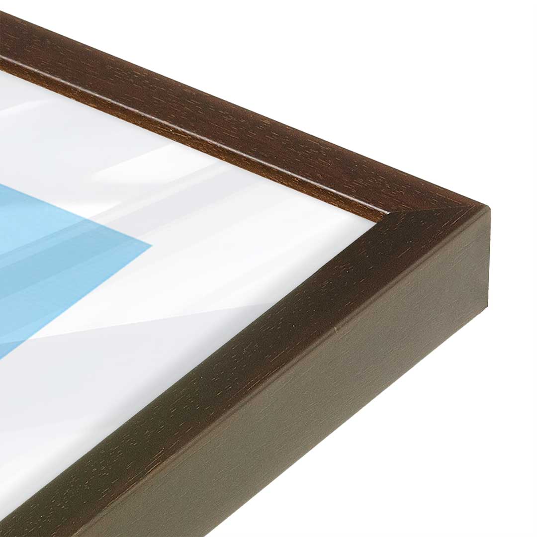[Color:Brown], Picture of art in a Brown frame at an angle