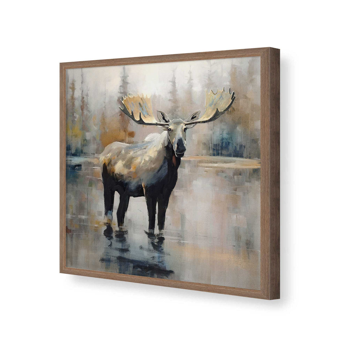 [Color:Walnut], Picture of art in a Walnut frame of the corner