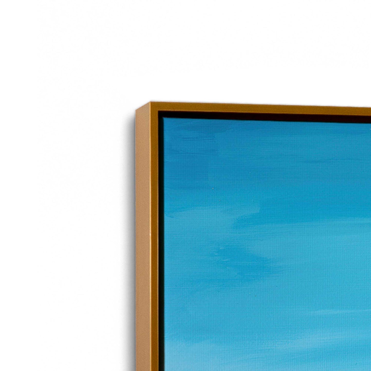 [Color:Polished Gold], Picture of art in a Polished Gold frame at an angle