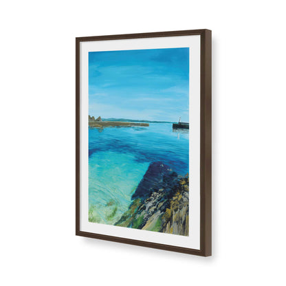 [Color:Brown], Picture of art in a Brown frame of the corner