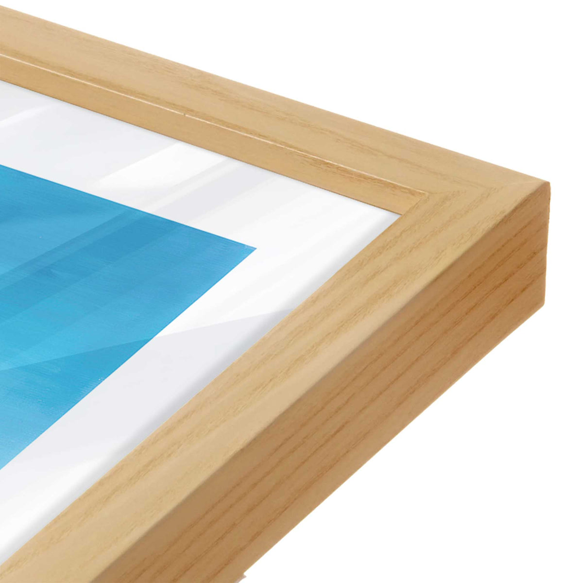 [Color:American Maple], Picture of art in a American Maple frame at an angle