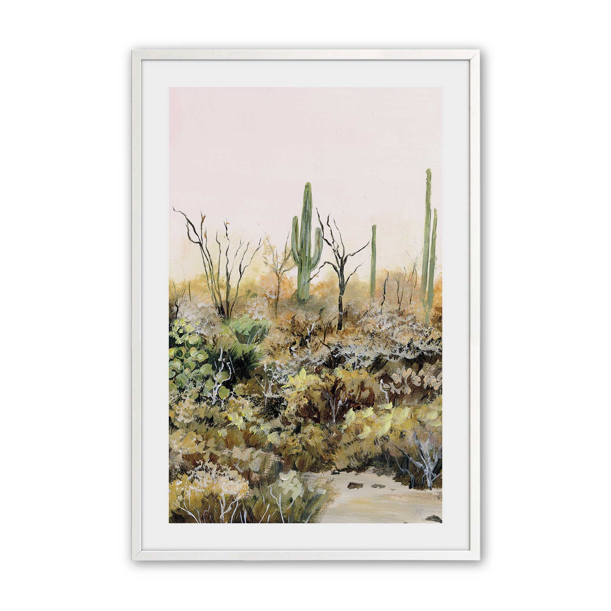 [Color:Opaque White], Picture of art in a Opaque White frame