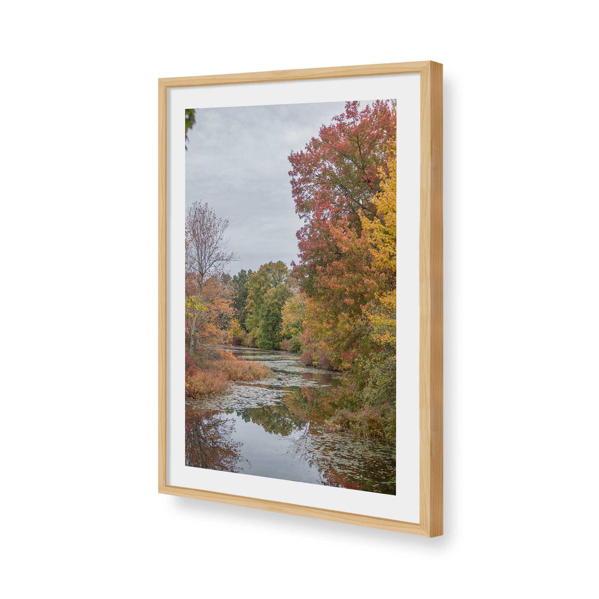 [Color:American Maple], Picture of art in a American Maple frame of the corner