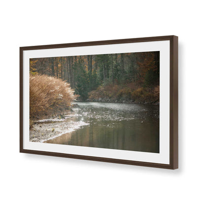 [Color:Brown], Picture of art in a Brown frame of the corner