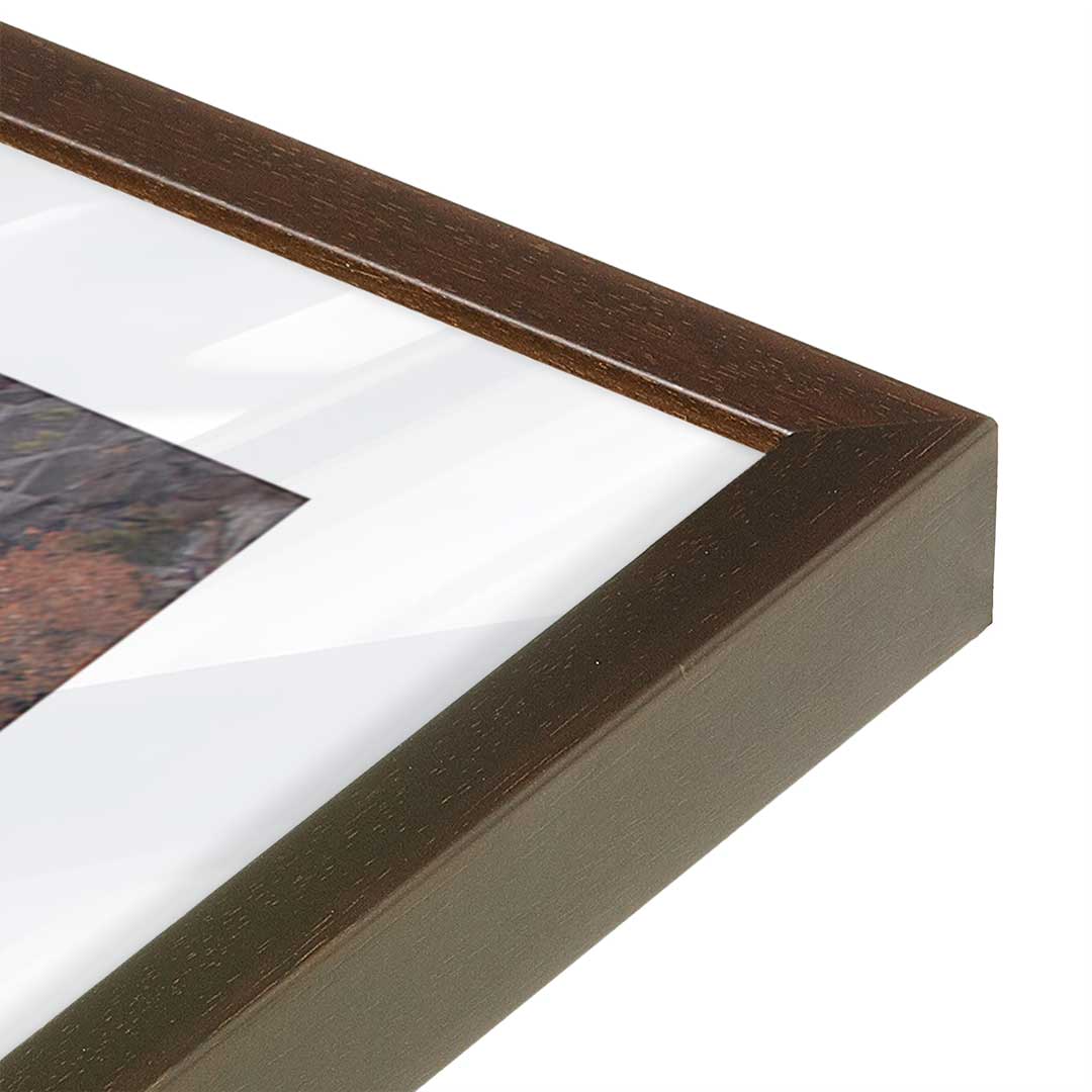[Color:Belvinder Brown], Picture of art in a Belvinder Brown frame at an angle