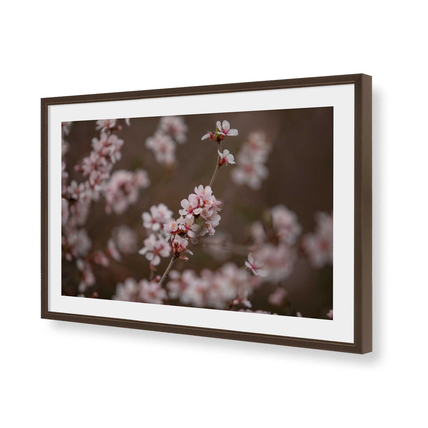 [Color:Brown], Picture of art in a Brown frame of the corner