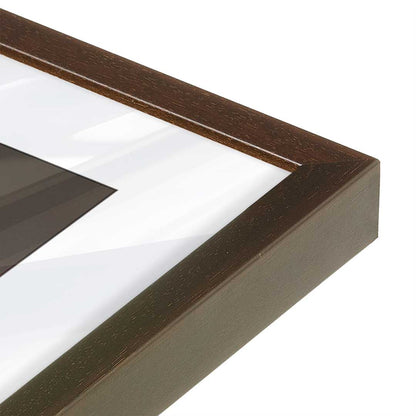 [Color:Brown], Picture of art in a Brown frame at an angle