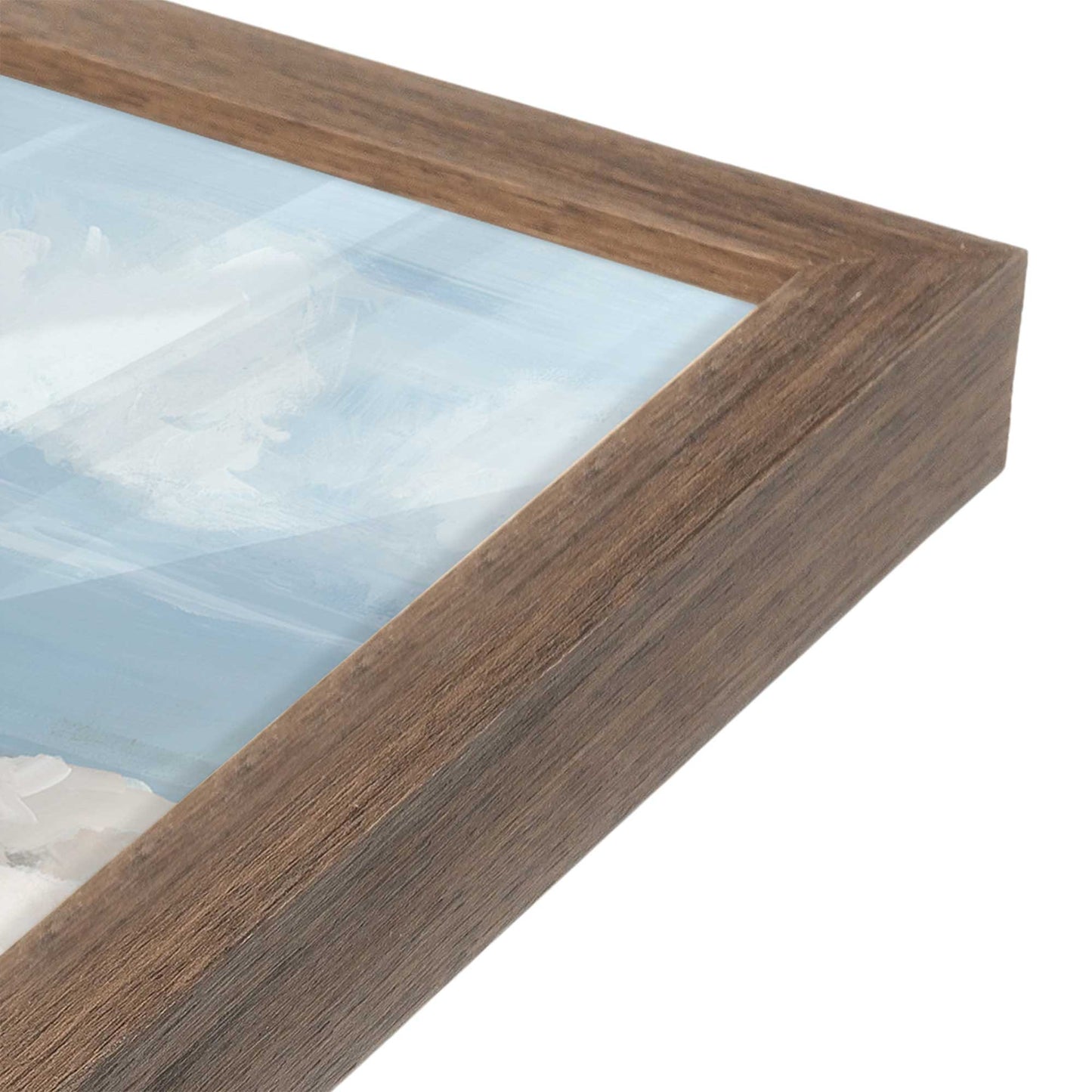 [Color:Walnut], Picture of art in a Walnut frame at an angle