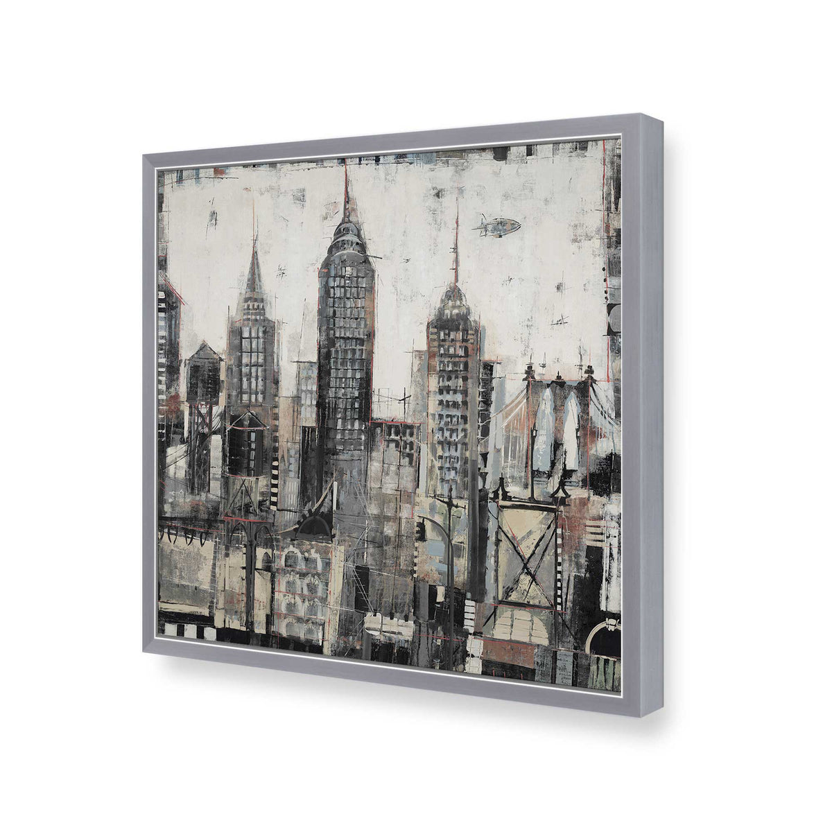 [Color:Polished Chrome], Picture of art in a Polished Chrome frame of the corner