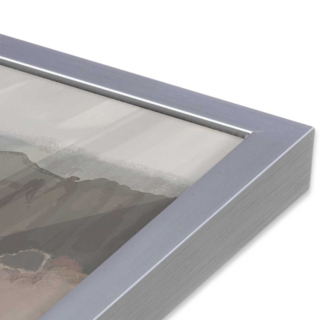 [Color:Polished Chrome], Picture of art in a Polished Chrome frame at an angle