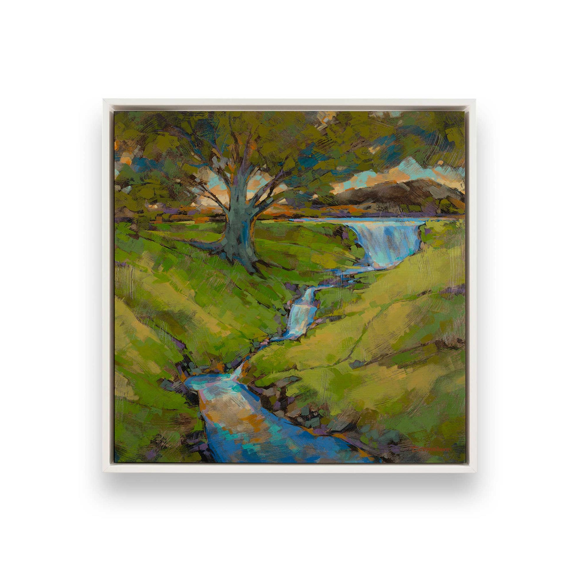 [Color:Opaque White], Picture of art in a White frame