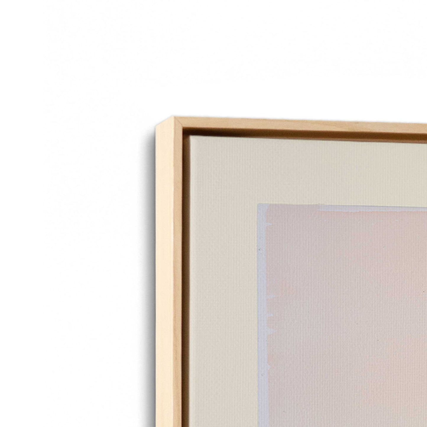 [Color:American Maple], Picture of art in a American Maple frame at an angle