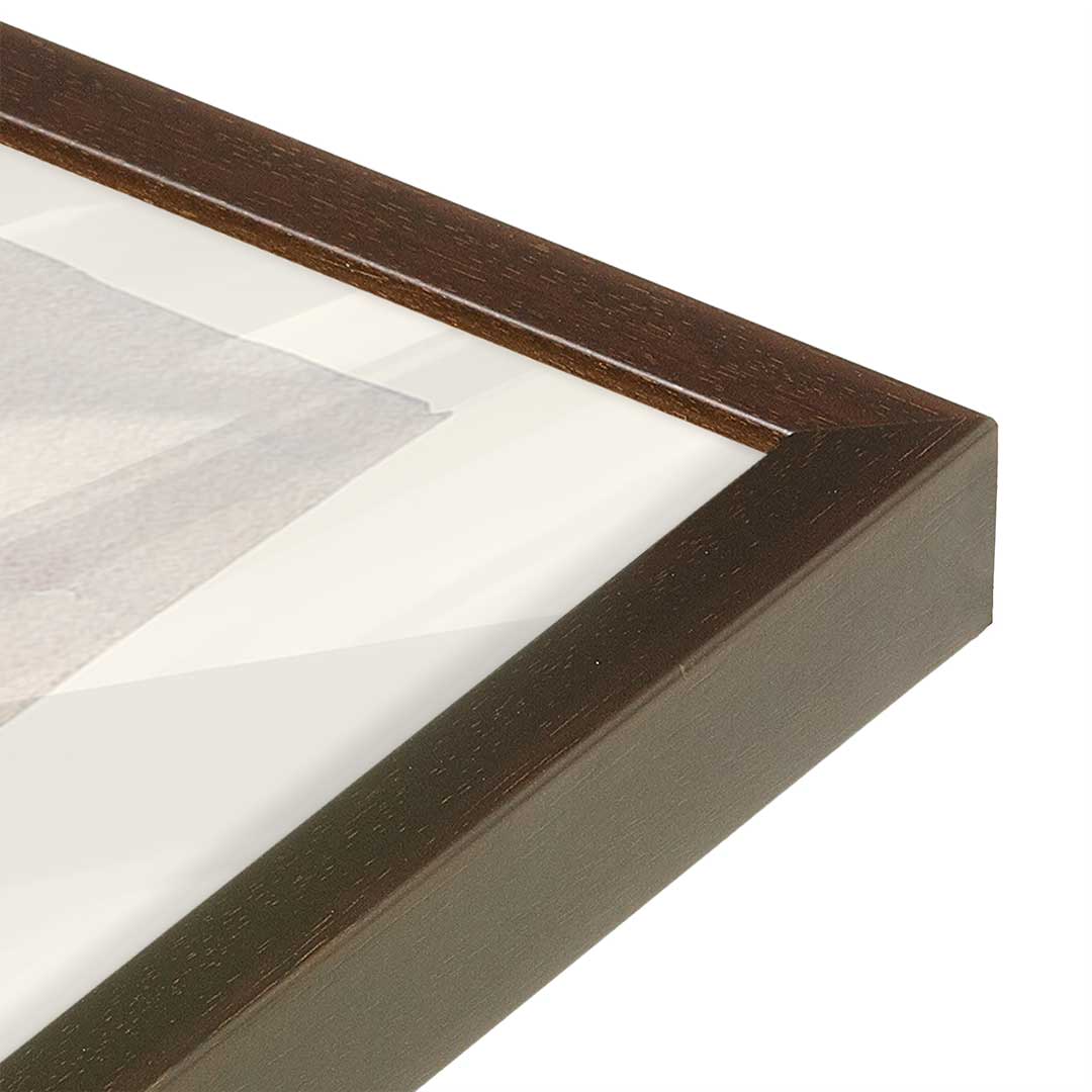 [Color:Espresso], Picture of art in a Espresso frame at an angle