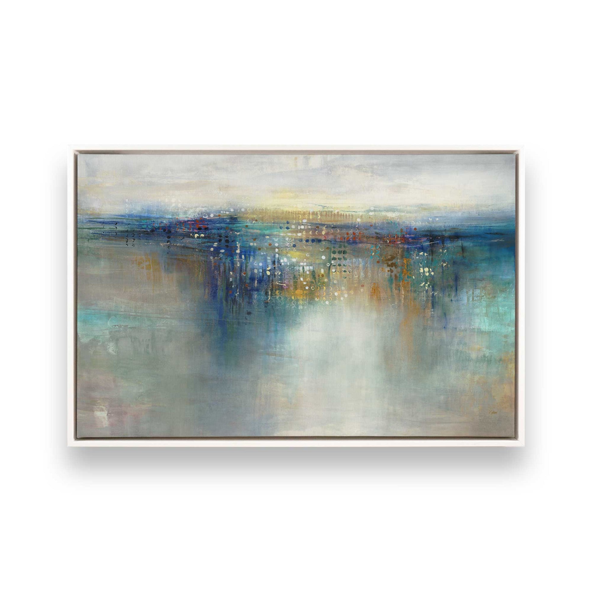 [Color:Opaque White], Picture of art in a White frame