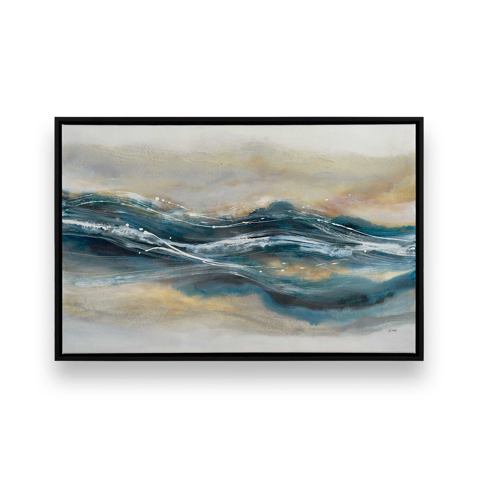 [Color:Satin Black], Picture of art in a Satin Black frame