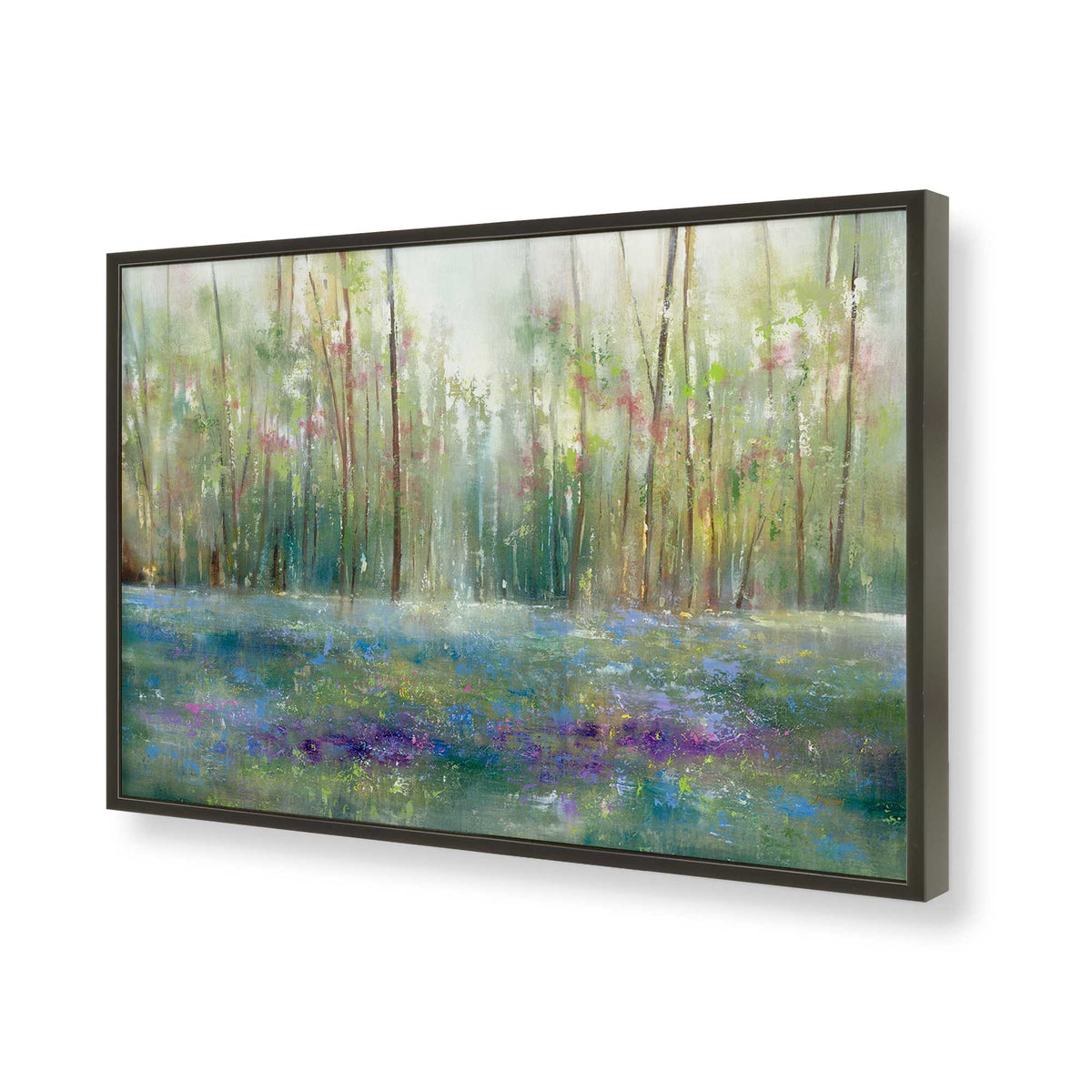 [Color:Satin Black], Picture of art in a Satin Black frame of the corner