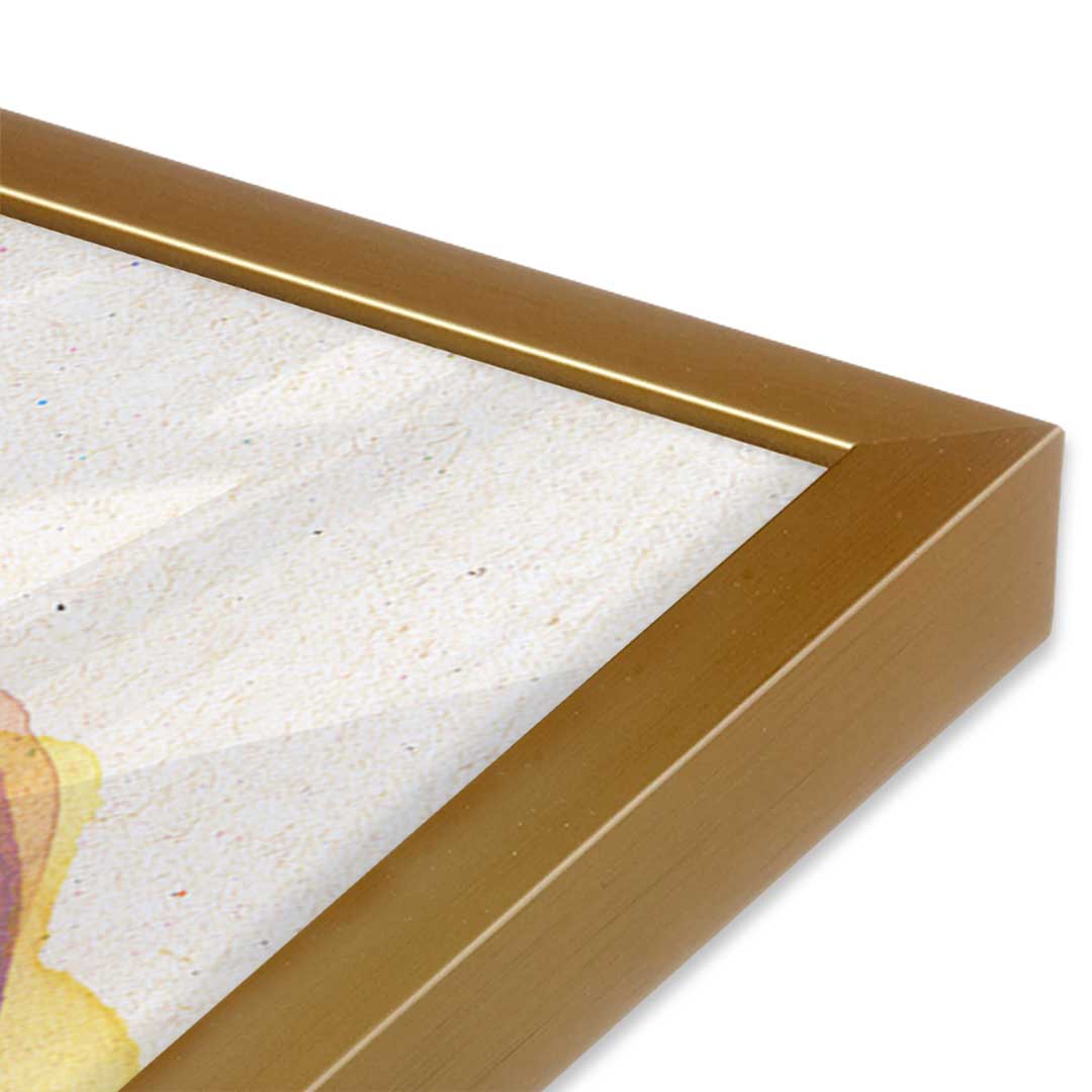 [Color:Polished Gold], Picture of art in a Polished Gold frame of the corner