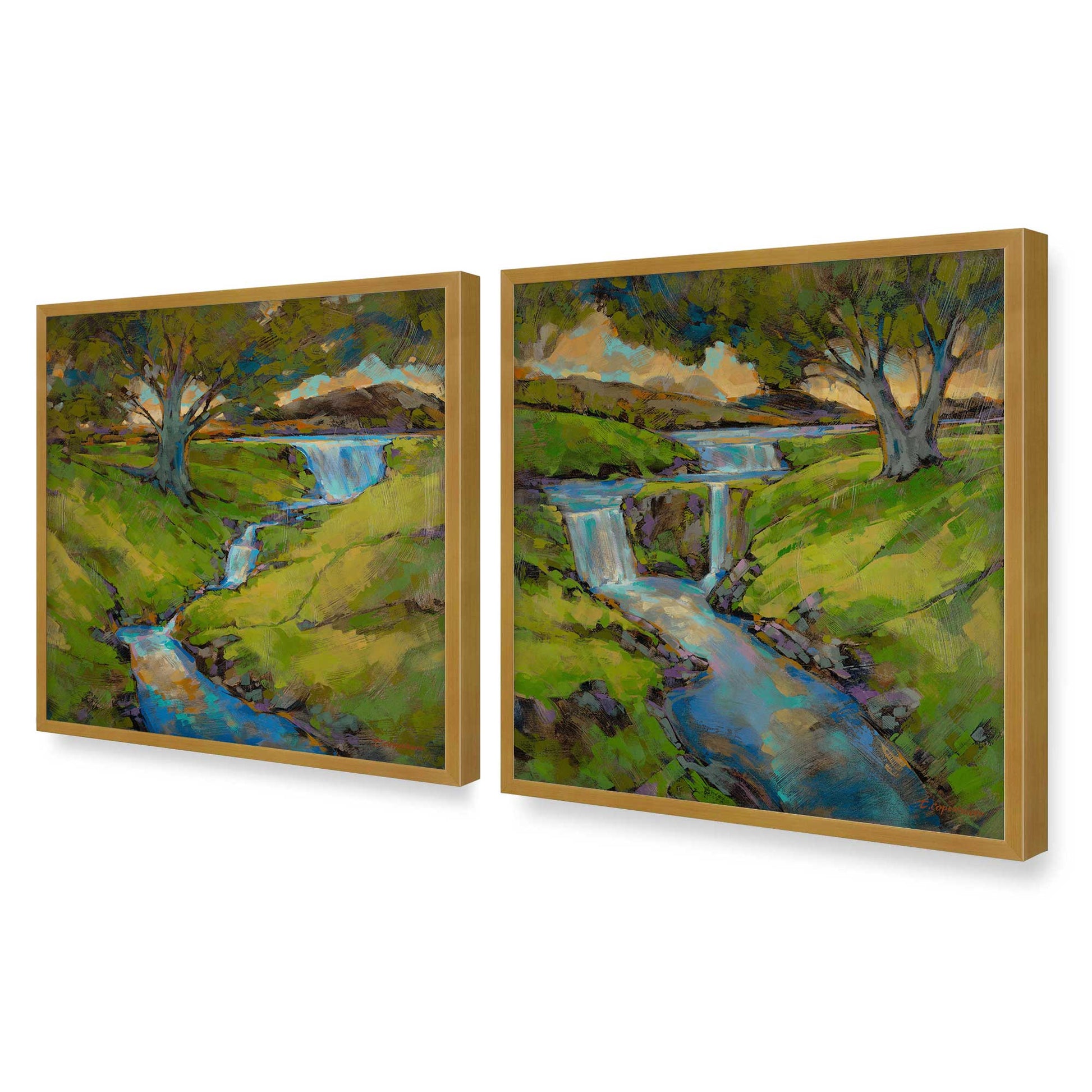 [Color:Polished Gold], Picture of art in a Polished Gold frame of the corner