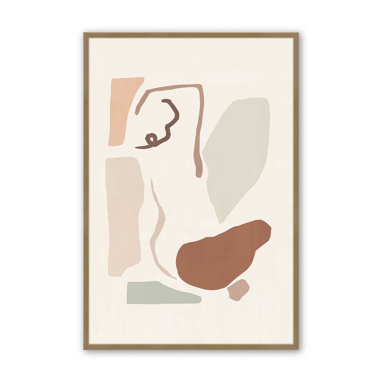 Soft Feminine Shapes Art Print, Set of 2