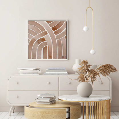 Soft Lines in Brown II Canvas Print