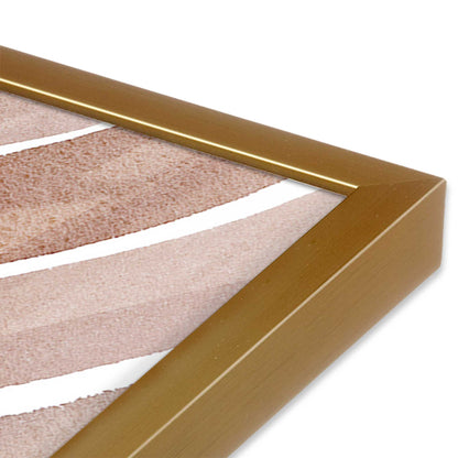 Soft Lines in Brown Art Print, Set of 2