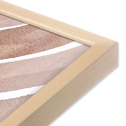 Soft Lines in Brown Art Print, Set of 2