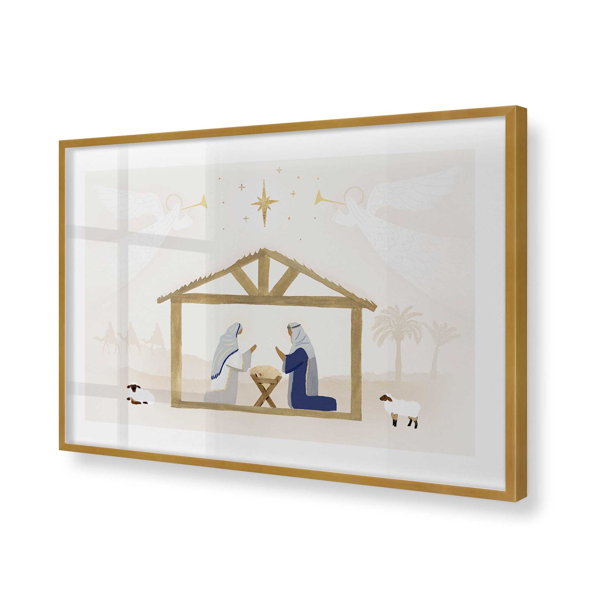 [Color:Polished Gold], Picture of art in a Polished Gold frame of the corner