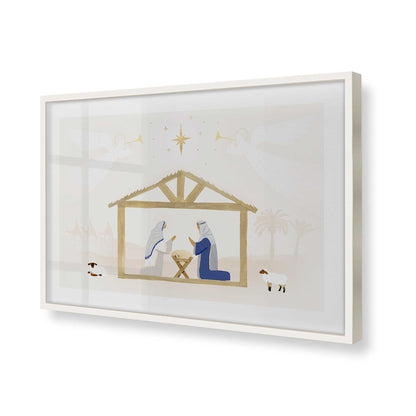 [Color:Opaque White], Picture of art in a Opaque White frame of the corner