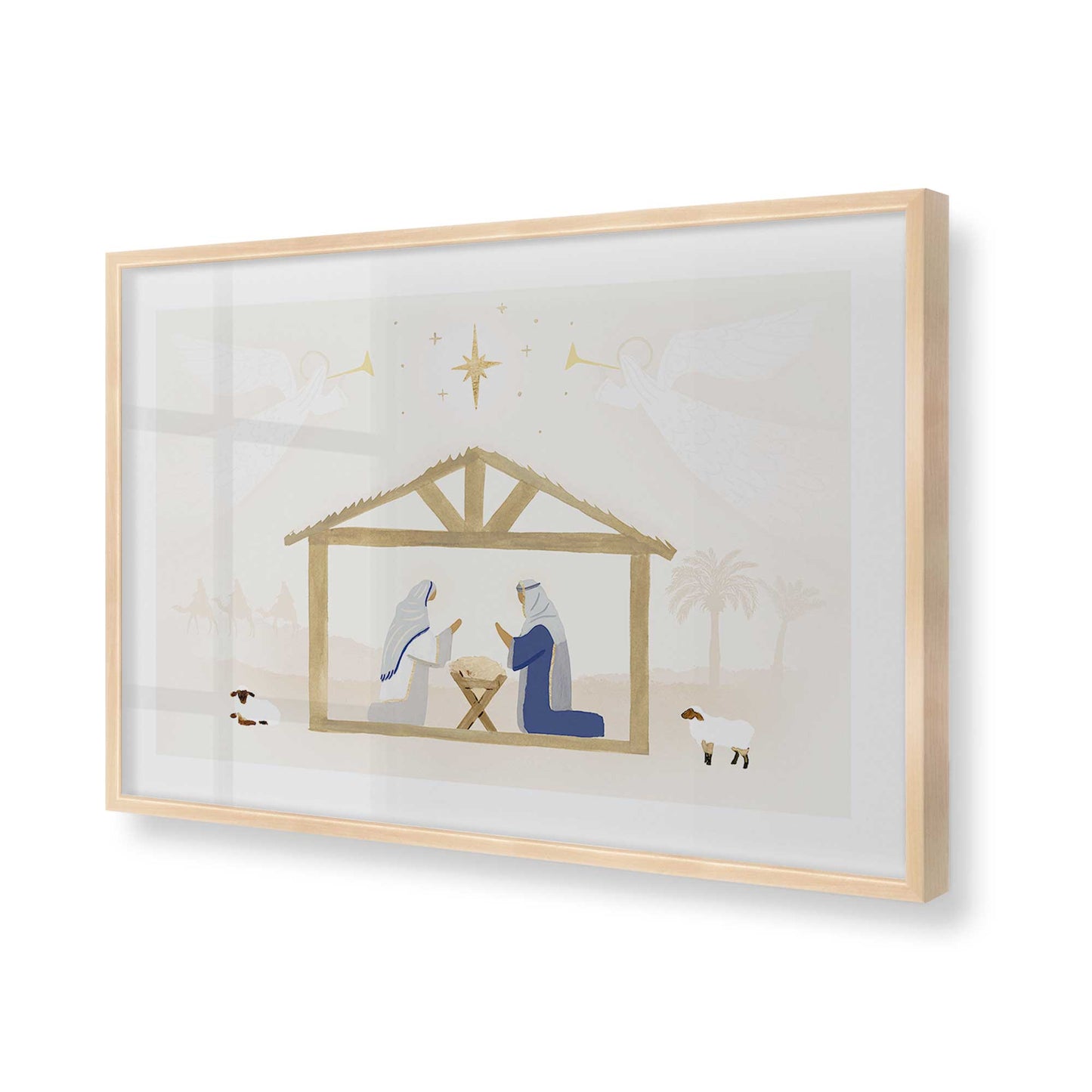 [Color:Raw Maple], Picture of art in a Raw Maple frame of the corner