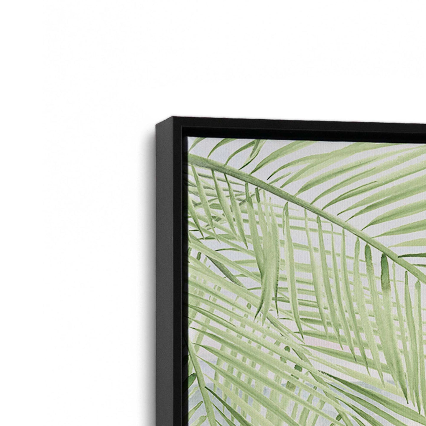 [Color:Satin Black], Picture of art in a Satin Black frame at an angle